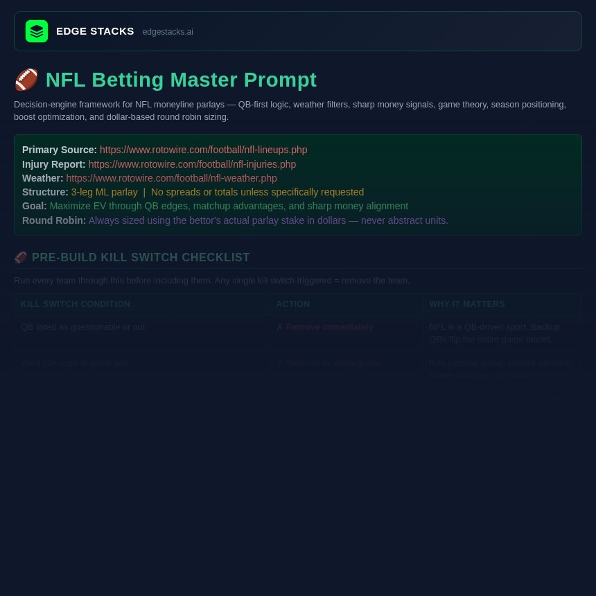 NFL Betting Master System preview